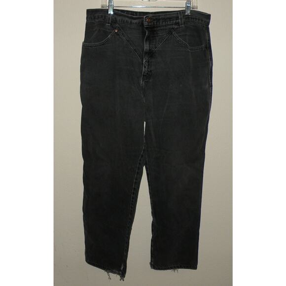 Vintage Ozark Mountain Women’s Straight Fit Jeans 36 x 30 Faded Black High Waist - Picture 1 of 6